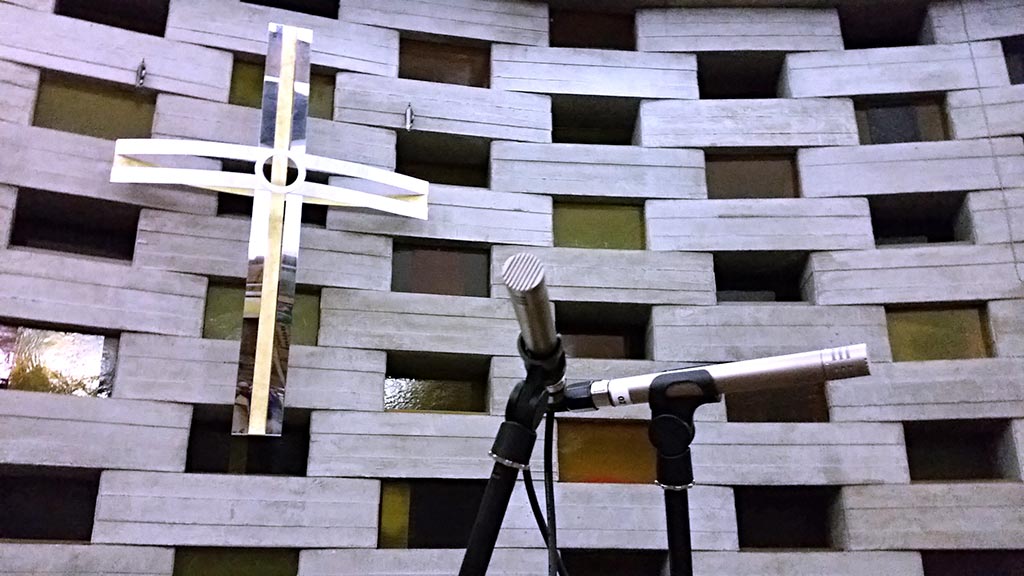 Two mics in a place of worship
